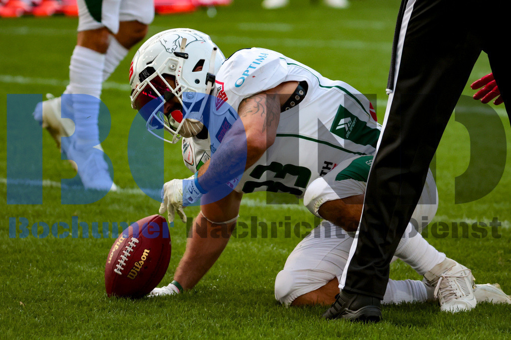  14.10.2023 - 
 | Sebastian Sendlak / Bochumer Nachrichtendienst (BOND) - GFL-Bowl 2023: Schwaebisch Hall Unicorns vs. Potsdam Royals - Realisiert mit Pictrs.com