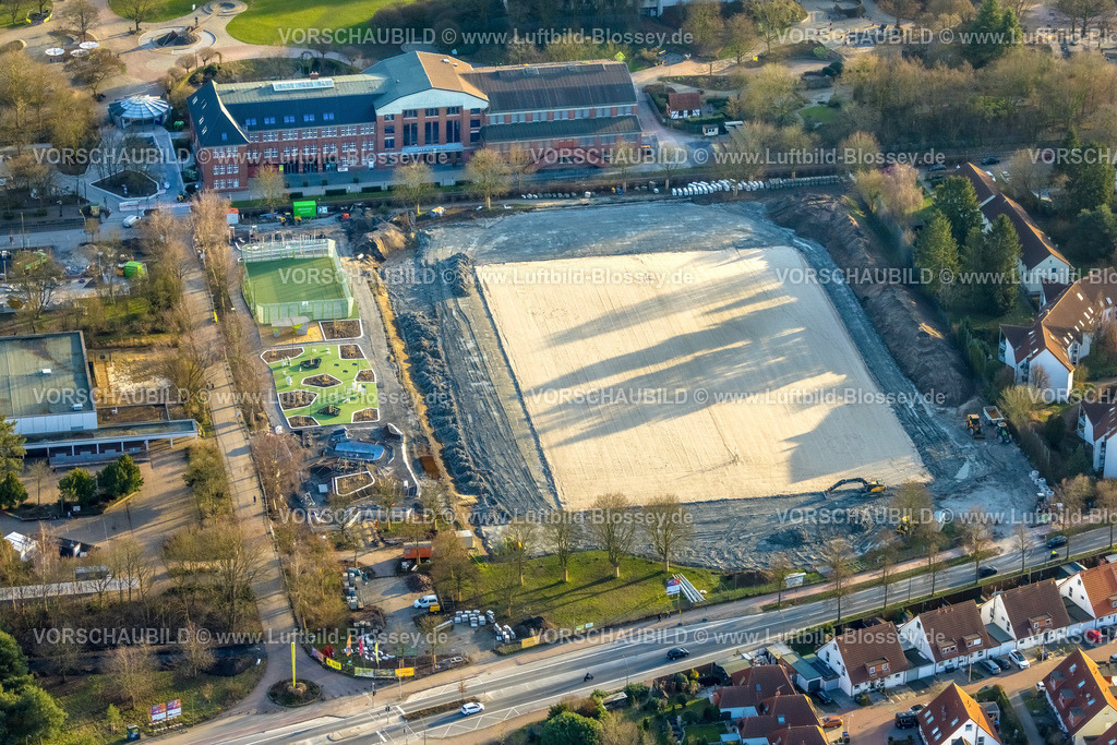 Hamm260204062 | Luftbild, Baustelle Neue Mitte Uentrop Grüne Umweltachse Sportpark und Freizeitpark Werner-Figgen-Weg Ecke Alter Grenzweg, Ostwennemarstraße, Uentrop, Hamm, Ruhrgebiet, Nordrhein-Westfalen, Deutschland