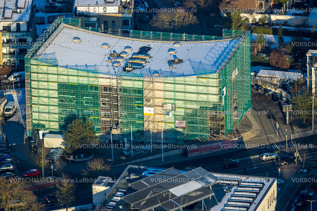 Hamm260105601 | Luftbild, Städtische Musikschule Hamm,  Fassadengerüst und Baustelle mit Neubau, Straßenkreuzung Ostenallee und Nordring, Mitte, Hamm, Ruhrgebiet, Nordrhein-Westfalen, Deutschland