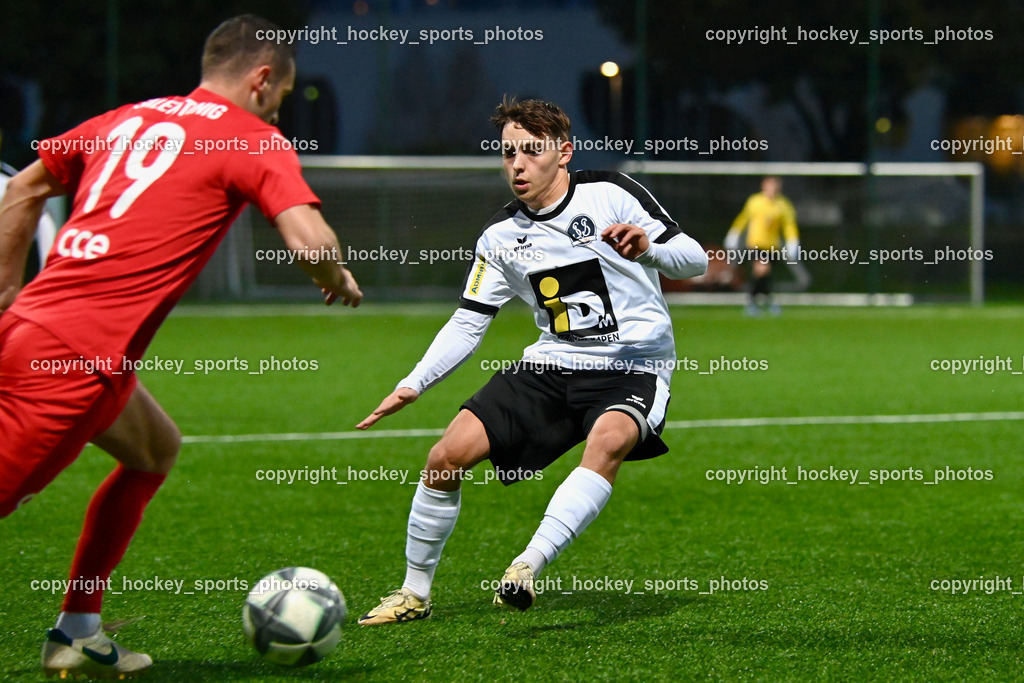 SV Spittal 1921 vs. SC St. Veit  | #19 Julian Salentinig St.Veit, #17 Matteo Revelant SV Spittal, SV Spittal 1921 vs. SC St. Veit , SV Spittal 1921 vs. SC St. Veit  am 04.10.2024 in Spittal an der Drau (Goldeck Stadion), Austria, (Photo by Bernd Stefan)