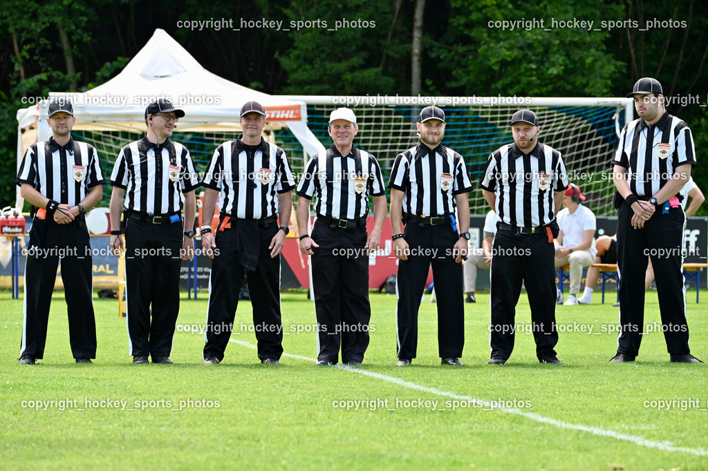 Carinthian Lions vs. Cineplexx Blue Devils | Referees, Carinthian Lions vs. Cineplexx Blue Devils, Carinthian Lions vs. Cineplexx Blue Devils am 09.06.2025 in Klagenfurt (ASV Sportplatz), Austria, (Photo by Bernd Stefan)