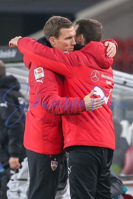 060217Ho051 | Cheftrainer Hannes Wolf (VfB Stuttgart), Miguel Moreiva (Co-Trainer VfB Stuttgart)
 / 2. BL; VfB Stuttgart vs Fortuna Duesseldorf, Germany, Merceds-Benz-Arena, Stuttgart, 20170206