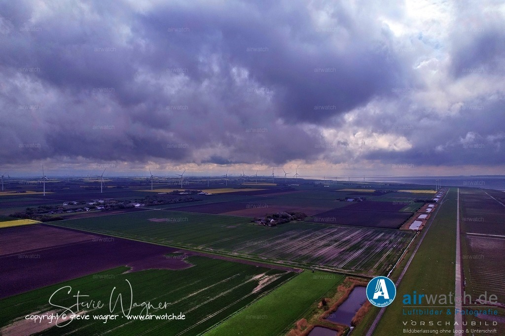 Luftbild Friedrich-Wilhelm-Luebke-Koog | Luftbild: Friedrich-Wilhelm-Luebke-Koog - 360Grad - Rundumblick - Position: Klanxbueller Weg