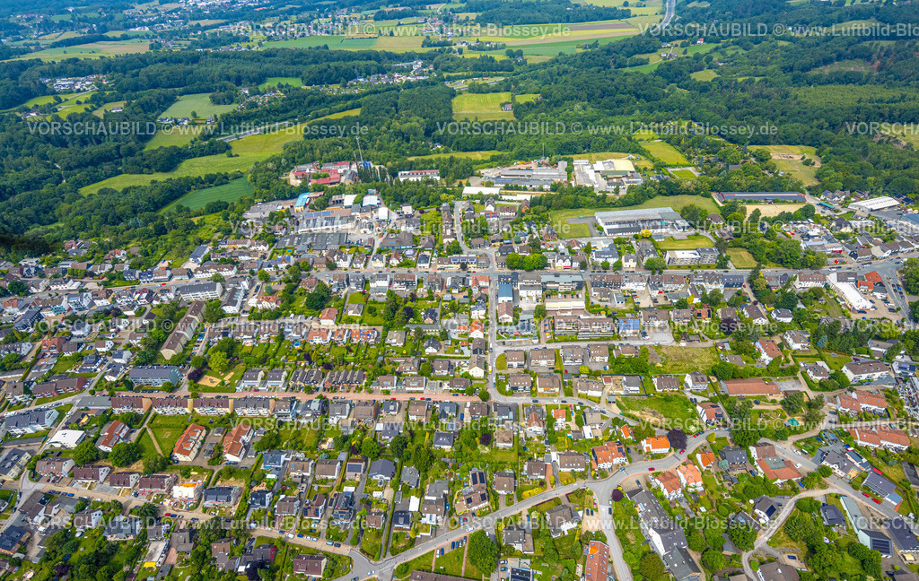 Sprockhoevel250517497 | Luftbild, Wohngebiet Mittelstraße Ortsansicht Ortsteil Haßlinghausen, Sprockhövel, Ruhrgebiet, Nordrhein-Westfalen, Deutschland