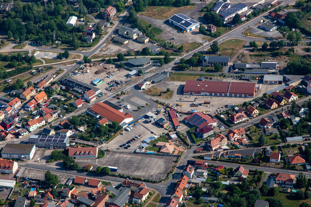 Luftbild: Bahnhofstr in Ballenstedt im Bundesland Sachsen-Anhalt in Deutschland. Foto: IMG_136781.jpg vom 18.06.2023 durch Werner Riehm/FLY-FOTO.de