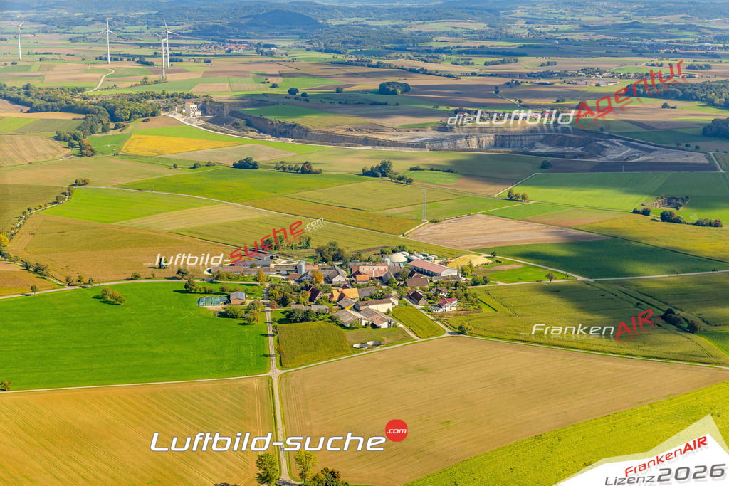 Schöne Luftaufnahme als Geschenk in Gemmhagen Schrozberg - Die Luftbildaufnahme wurde 2025 vom UL-Flugzeug heraus erstellt ( keine Drohne ) - Hochauflösende Luftaufnahme -Nicht vergleichbar mit Google Maps oder Satelittenbilder- Die Geschenkidee !Mit Lizenz und Bildrechte bestellbar