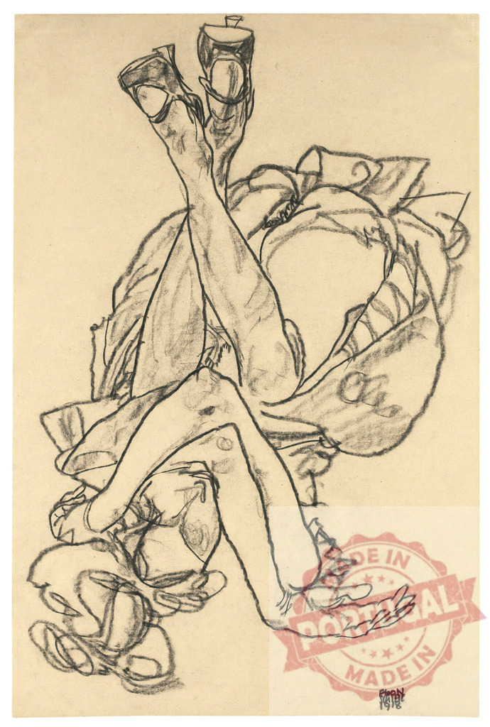 Egon Schiele Egon Schiele drawing of a contorted woman figure | Egon Schiele expressionist drawing portraying a contorted female body - Realized with Pictrs.com