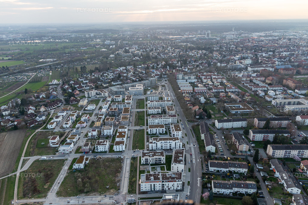 Luftbild: Im Seidenfaden in Offenburg im Bundesland Baden-Württemberg in Deutschland. Foto: IMG_120433.jpg vom 17.03.2020 durch Werner Riehm/FLY-FOTO.de