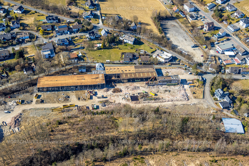 Wenden250307604Rothemuehle | Luftbild, Apparatebau Abrissarbeiten an der Wildenburger Straße, Rothemühle, Wenden, Sauerland, Nordrhein-Westfalen, Deutschland