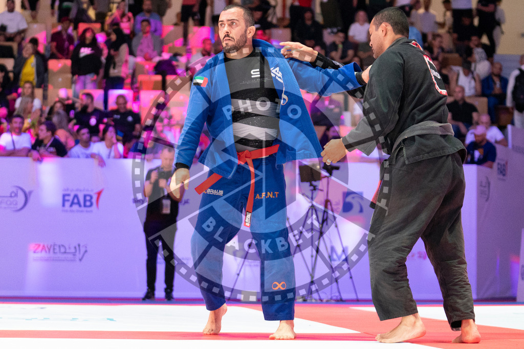 20231107PBB4647 | Fighters compete during the AJP World Master Championship in the Mubadala Arena in Abu Dhabi, Arab United Emirates, on November 7, 2023.