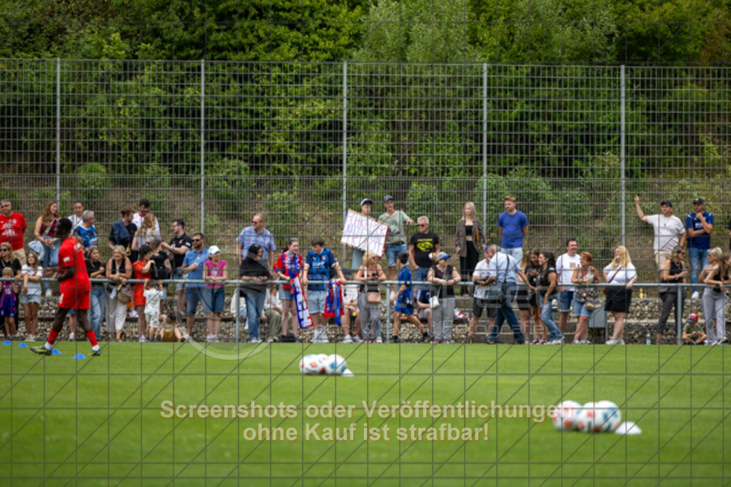 20250706_150851_0446 | #,TSG Salach (blau) vs. 1.FC Heidenheim (rot), Fußball, Freundschaftsspiel - WfV, Saison 2025/2026, Rasensportplatz, Staufenecker Str. 41, 73084 Salach, 06.07.2025 - 15:30 Uhr,Foto: PhotoPeet-Sportfotografie/Peter Harich