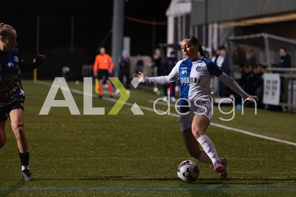 Fußball I Frauen I Saison 2025-2026 I AXA Women's Super League | Women I 14. Spieltag I Grasshoppers Club Zürich - FC Luzern I 14.02.2026 | 11 - Realisiert mit Pictrs.com
