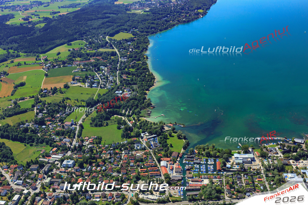 Luftbild von Percha Starnberg - Luftaufnahme wurde 2017 von https://frankenair.de mittels Flugzeug (keine Drohne) erstellt - die Geschenkidee