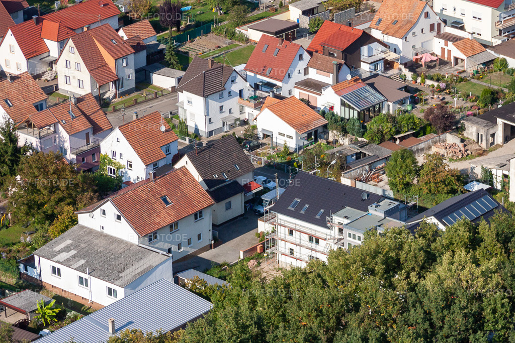 Luftbild: Siedlung Gartenstadt in Kandel im Bundesland Rheinland-Pfalz in Deutschland. Foto: IMG_45784.jpg vom 27.09.2011 durch Werner Riehm/FLY-FOTO.de