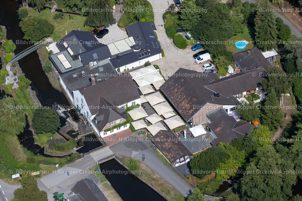 Luftbild Steakhaus - Restaurant- Mühlrather-Mühle Schwalmtal   439A4625 | Luftbildfotografie und Luftbildfotograf Hermann Klöpper - Realisiert mit Pictrs.com