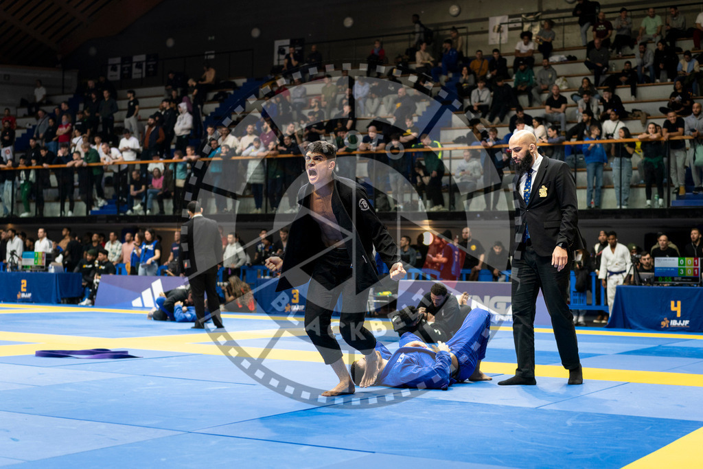 20240123PBB01194 | Fighters compete during the second day of the IBJJF European Championship in Paris, France, on January 23, 2024.