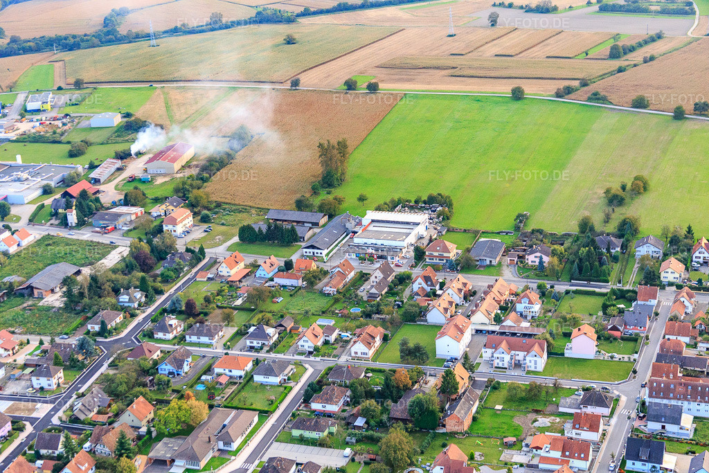 Luftbild: Casa Modena Beinheim in Beinheim im Bundesland Bas-Rhin in Frankreich. – Foto: IMG_074475.jpg vom 04.10.2014 durch Werner Riehm/FLY-FOTO.de – Auflösung des Originals: 5472 x 3648 px