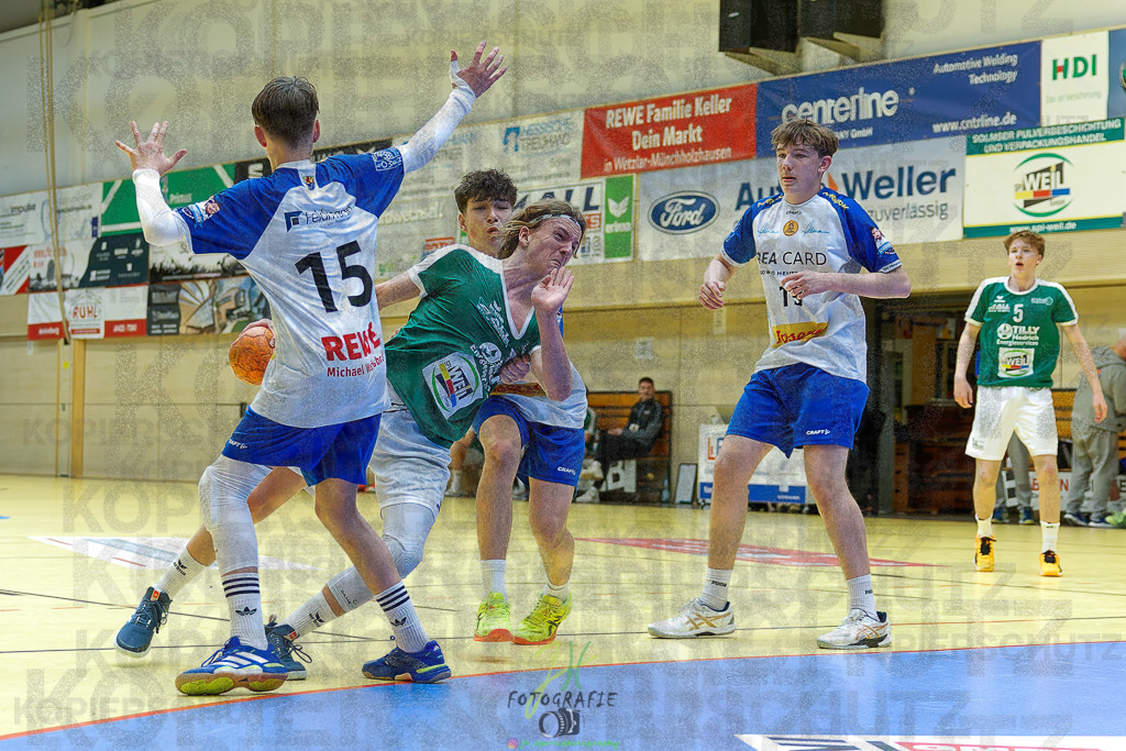 mJC-Regionalliga, Halbfinale Hessenmeisterschaft; HSG Dutenhofen/Münchholzhausen - TSV Pfungstadt | mJC-Regionalliga, Halbfinale Hessenmeisterschaft; HSG Dutenhofen/Münchholzhausen - TSV Pfungstadt am 15.03.2025 in Münchholzhausen (Sporthalle Münchholzhausen)Photo © 2025 - Jörg Heinrich - Realisiert mit Pictrs.com