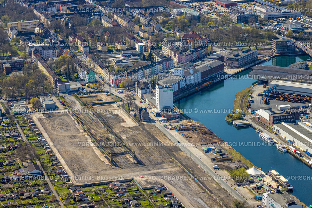 Dortmund220400697 | Luftbild, Hafengebiet in der Nordstadt, Gerüst an der Speicherstraße, Hafen, Dortmund, Ruhrgebiet, Nordrhein-Westfalen, Deutschland