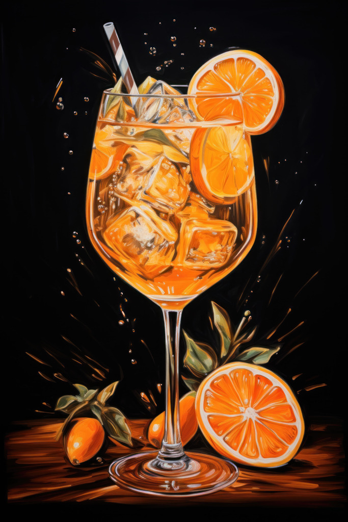2308077 - Aperol Spritz | Illustratives Motiv eines Aperol-Spritz-Cocktails.
