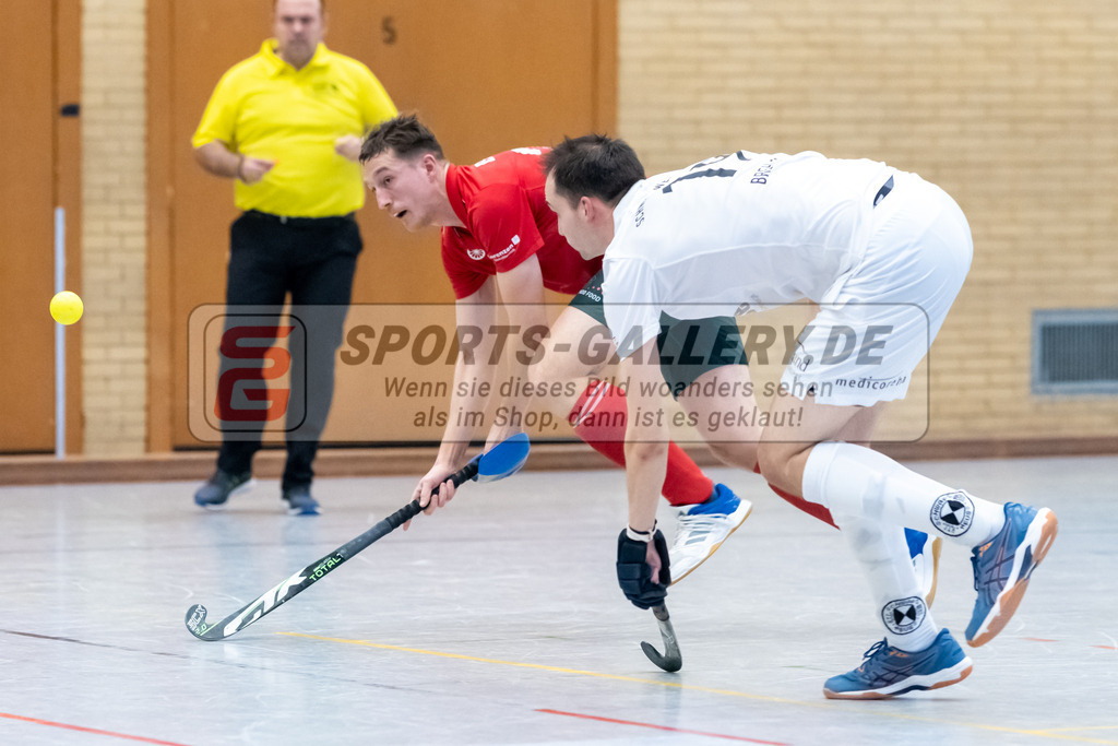 SFE_20230115_0079 | 1. Bundesliga Hockey Herren Schwarz-Weiss Neuss - Crefelder HTC am 15.01.2023 in  (Sporthalle Jahnerstrasse), Photo: Stephan Fehrmann 2022 (Sports-Gallery)