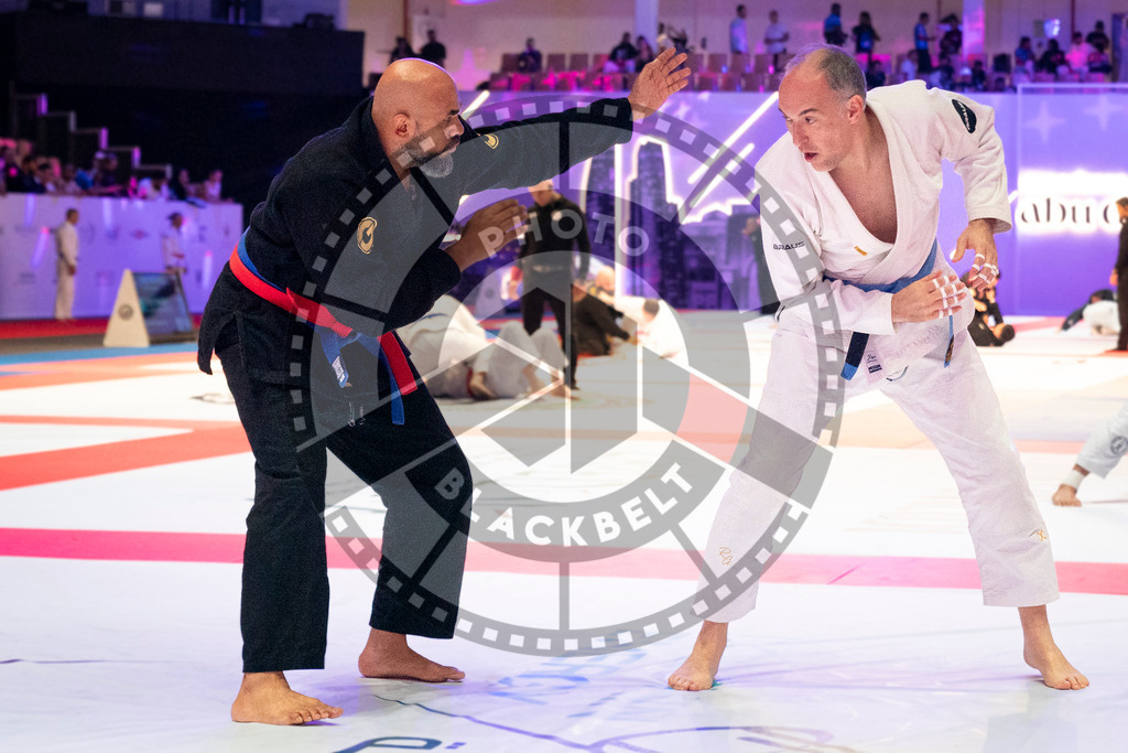 20231106PBB2920 | Fighters compete during the AJP World Master Championship in the Mubadala Arena in Abu Dhabi, Arab United Emirates, on November 6, 2023.