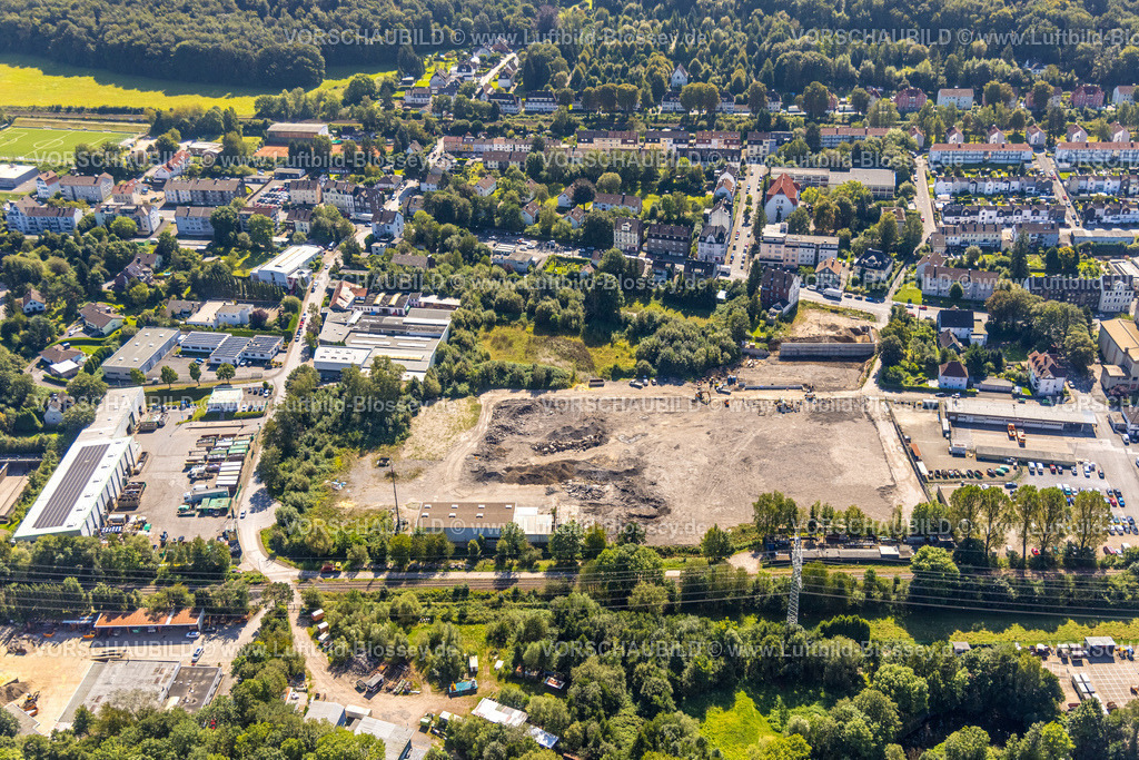Gevelsberg240815545 | Luftbild, Baustelle zwischen Hundeicker Straße und Oststraße, ehemaliges Gelände Dieckerhoff Guss, Gevelsberg, Ruhrgebiet, Nordrhein-Westfalen, Deutschland