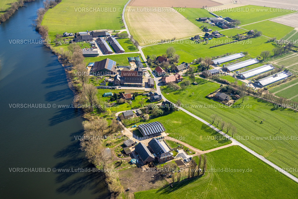 Rees240312416Millingen | Luftbild, Ortsansicht Ortsteil Androp am Millinger Meer, Androp, Rees, Nordrhein-Westfalen, Deutschland