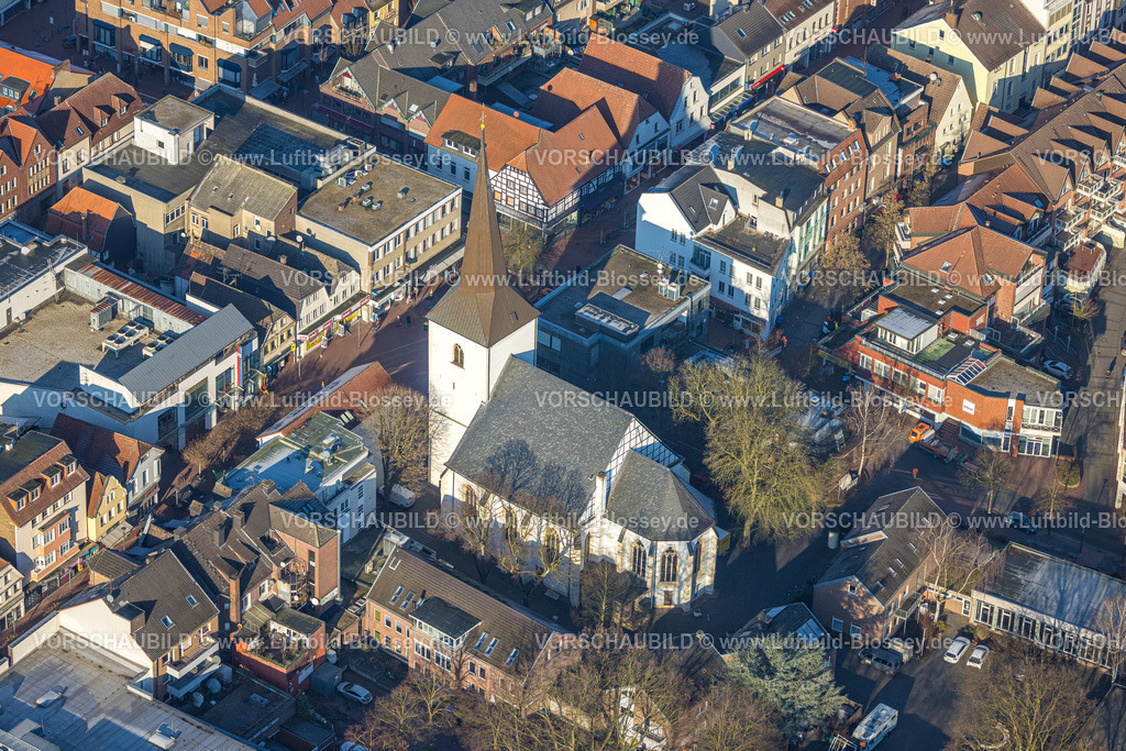 Luenen260100107 | Luftbild, evang. Stadtkirche St. Georg an der Lange Straße, Lünen, Ruhrgebiet, Nordrhein-Westfalen, Deutschland