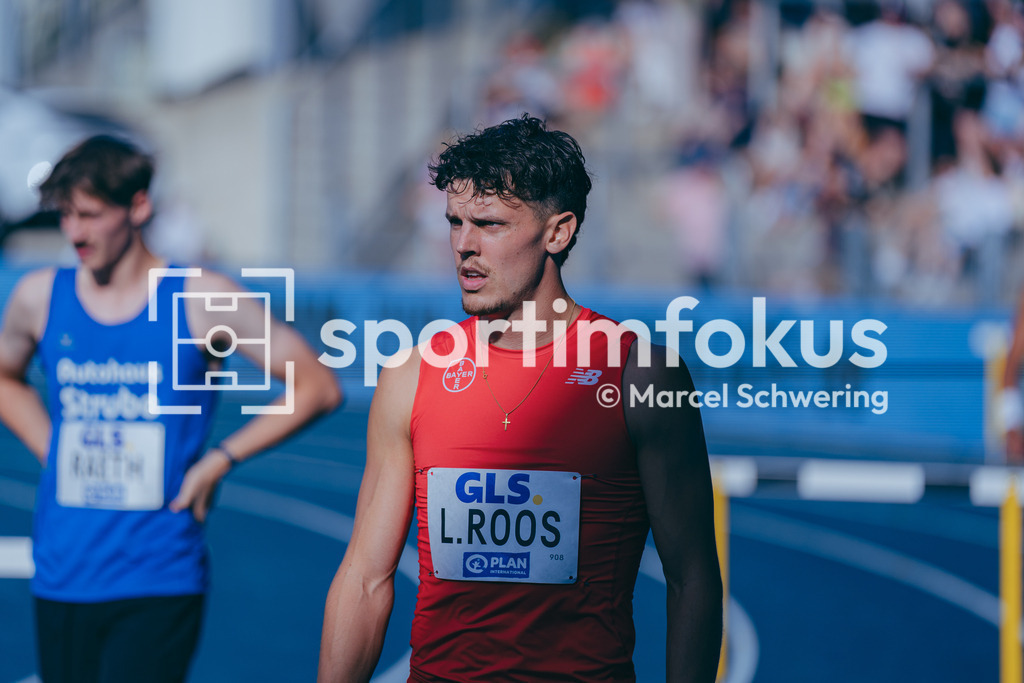 Deutsche Meisterschaften der Frauen und Männer 2026 | Lennart Roos, TSV Bayer 04 Leverkusen, 400 Meter Hürden, Halbfinale, Deutsche Meisterschaften der Frauen und Männer 2026, Lohrheidestadion Bochum-Wattenscheid, 25.07.2026. Foto: Marcel Schwering / sportimfokus - Realisiert mit Pictrs.com