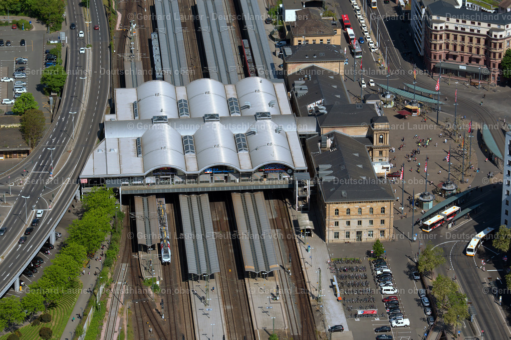 3800208 | Hauptbahnhof, Mainz, ein Eisenbahnknotenpunkt im westlichen Rhein-Main-Gebiet