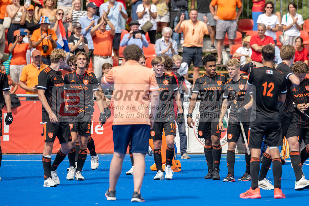 SFE_20230716_0240 | EuroHockey EM U18 Boys 3th 4th Netherlands vs Spain am 16.07.2023 in Krefeld (Gerd-Wellen-Hockeyanlage), Photo: Stephan Fehrmann 2023 (Sports-Gallery)