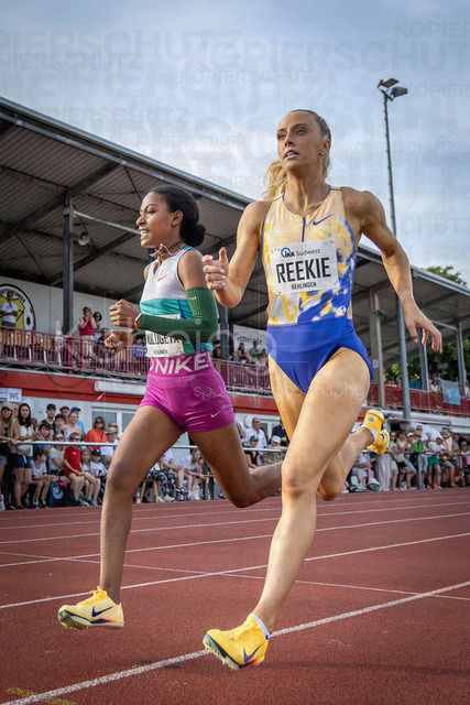 61. Internationales Pfingstsportfest; Rehlingen-Siersburg, 24.05.2026 | REHLINGEN , GERMANY - MAY 24: Samrawit Mulugeta (ETH/Äthiopien) and Jemma Reekie (GBR/Großbritannien) during the 61. Internationales Pfingstsportfest on 24.05.2026 at the  Bungertstadion in Rehlingen-Siersburg (Saarland / Deutschland).