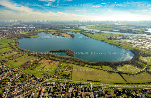 Wesel240311087 | Luftbild, Auesee, Weseler Aue und Leygraben bei Flüren, Strandbad Auesee Wesel Beach, Feldmark, Wesel, Nordrhein-Westfalen, Deutschland