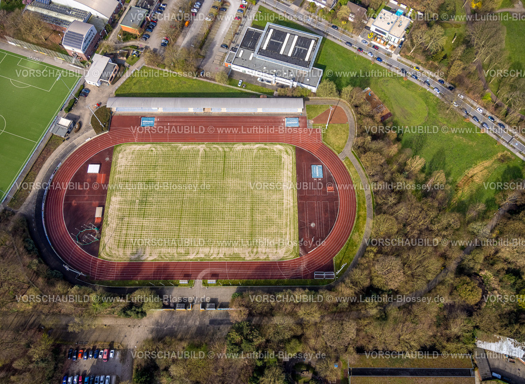 Bottrop260306422 | Luftbild, Jahnstadion, Fußballstadion und Leichtathletikstadion, Sanierung und neue Tribüne, Süd-West, Bottrop, Ruhrgebiet, Nordrhein-Westfalen, Deutschland