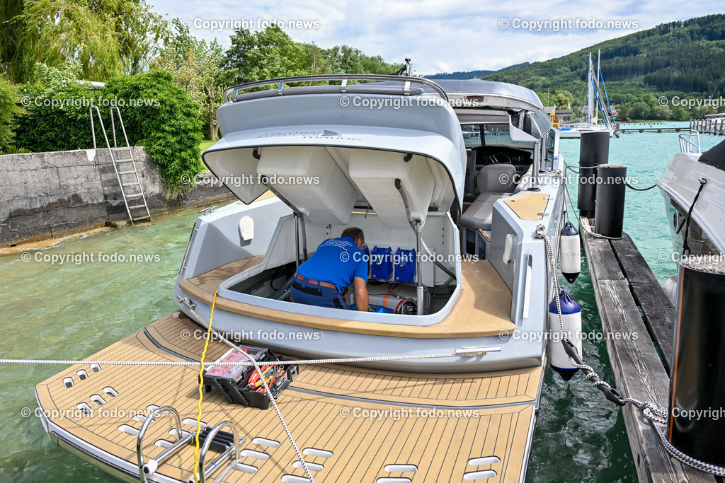 Franz Mittendorfer_ MYCS_ Boote_ 04.07.2024-3 | 04.07.2024, Schoerfling am Attersee, AUT, Boote Mittendorfer, MYCS, im Bild Franz Mittendorfer (Bootbauer)