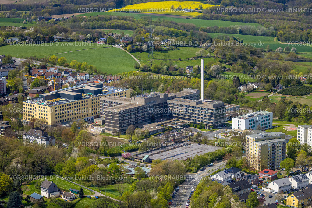 Velbert230407509 | Luftbild, Helios Klinikum Niederberg, Baustelle mit Neubau, Velbert, Ruhrgebiet, Nordrhein-Westfalen, Deutschland