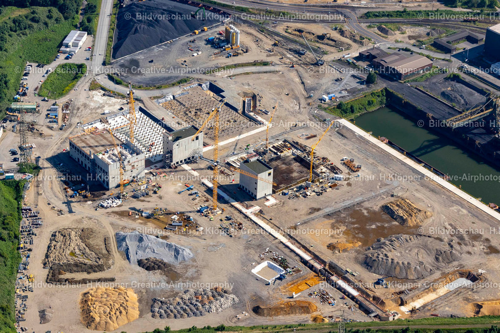 Luftbild Duisburg-4687 | Luftbildfotografie und Luftbilder Baustelle für eine Direktreduktionsanlage in Duisburg im Bundesland Nordrhein-Westfalen, Deutschland - Realisiert mit Pictrs.com
