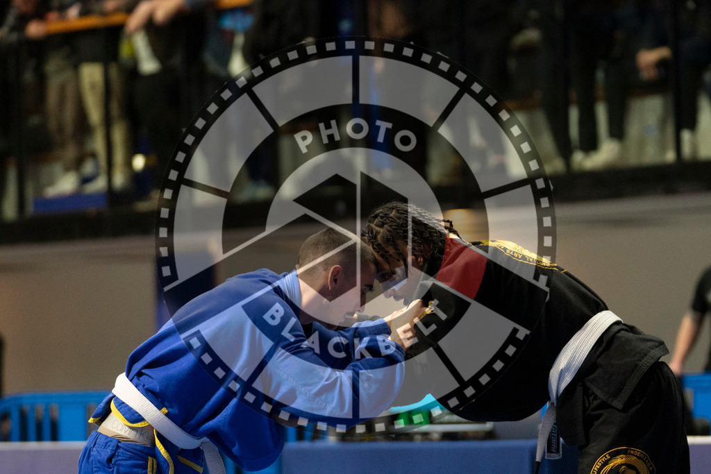 20240119PBB0974 | Fighters compete during the IBJJF European Championship in Paris, France, on January 19, 2024.