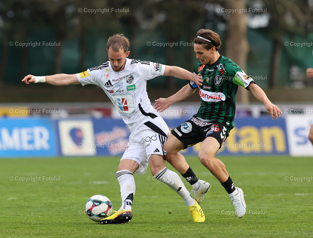 A_LUI_110426_01 | SPORT,FUSSBALL,ADMIRAL BUNDESLIGA  RZ PELLETS WAC-SV RIED 11.04.2026  IM BILD: ANGELO GATTERMAYER (WAC) UND JONAS MAYER  (RIED) FOTO:FOTOLUI/MW