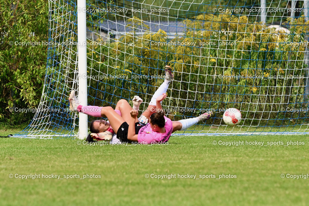 Carinthians Hornets vs. GAK 1902 Frauen | #19 Jana Christina Lemberger Carinthians Hornets, #31 Sarah Haller GAK, Carinthians Hornets vs. GAK 1902 Frauen, Carinthians Hornets vs. GAK 1902 Frauen am 01.09.2024 in Sachsenburg (Sportplatz Sachsenburg), Austria, (Photo by Bernd Stefan)