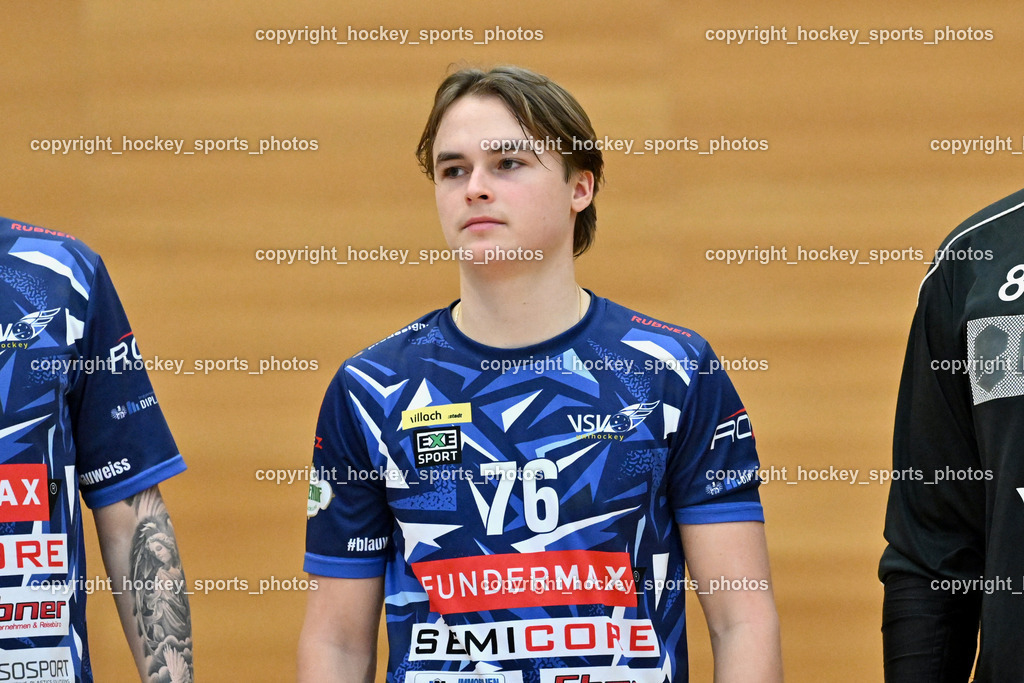 VSV Unihockey  vs. FBK Loka  | #76 Florian Achernig VSV Unihockey, VSV Unihockey  vs. FBK Loka , VSV Unihockey  vs. FBK Loka  am 25.01.2026 in Villach (Ballspielhalle St. Martin), Austria, (Photo by Bernd Stefan)