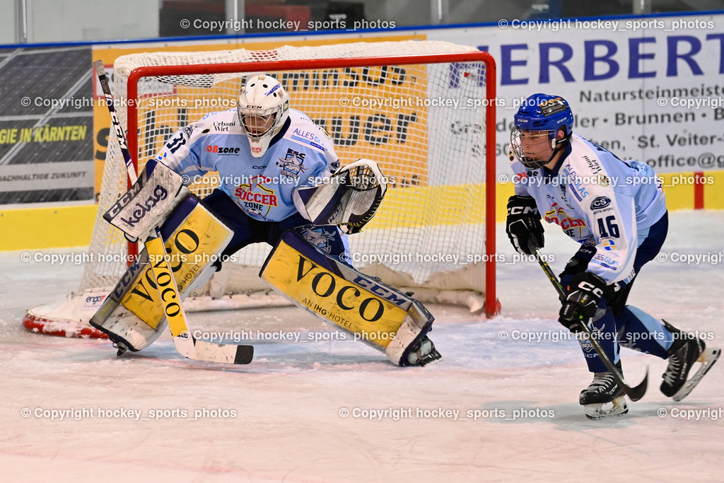 ESC Steindorf vs. EC Spittal Hornets 3.12.2022 | #31 Steiner Paul, #46 Maurer Julian