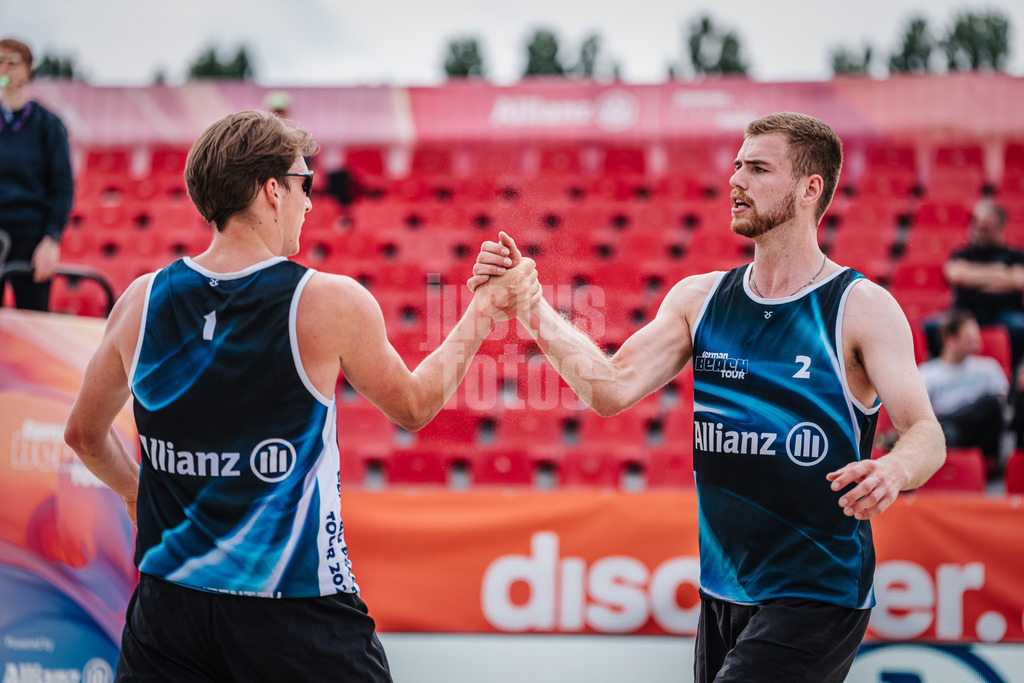 Beachvolleyball | Männer | German Beach Tour 2024 | Tourstop Bremen | 06.06.2024 | v.l. Yannik Ahr und Luis Henrichs