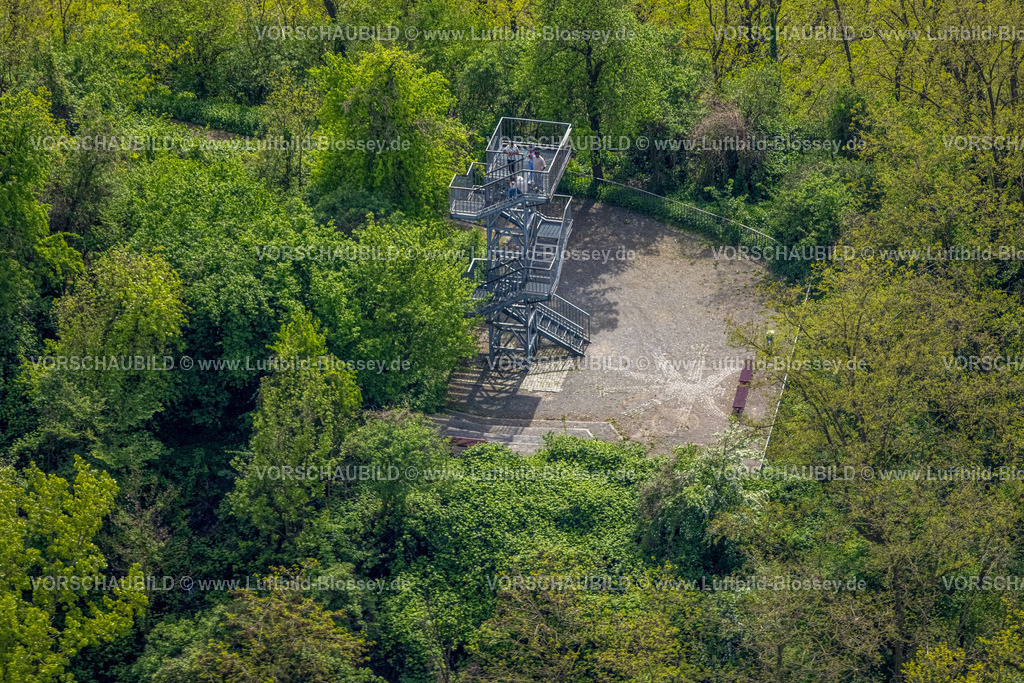 Oberhausen240401601 | Luftbild, Aussichtsturm auf der Knappenhalde, Sehenswürdigkeit, Brücktonviertel, Oberhausen, Ruhrgebiet, Nordrhein-Westfalen, Deutschland