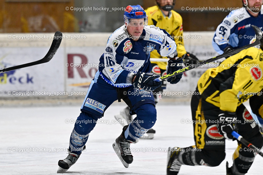 EC Hornets Spittal vs. ESC Steindorf 23.2.2024 | #18 Pewal Martin ESC Steindorf, EC Hornets Spittal vs. ESC Steindorf 23.2.2024, EC Hornets Spittal vs. ESC Steindorf 23.2.2024 am 23.02.2024 in Spittal an der Drau (Eissportzentrum Spittal), Austria, (Photo by Bernd Stefan)