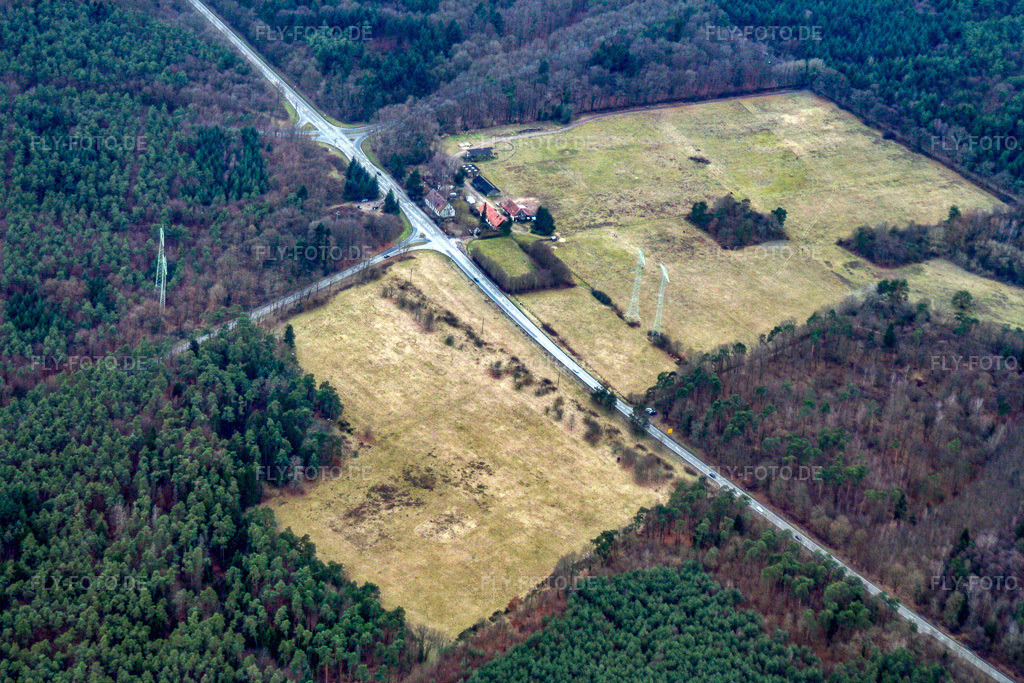 Luftbild: Langenberg in Wörth am Rhein im Bundesland Rheinland-Pfalz in Deutschland. Foto: IMG_1007.jpg vom 19.02.2006 durch Werner Riehm/FLY-FOTO.de
