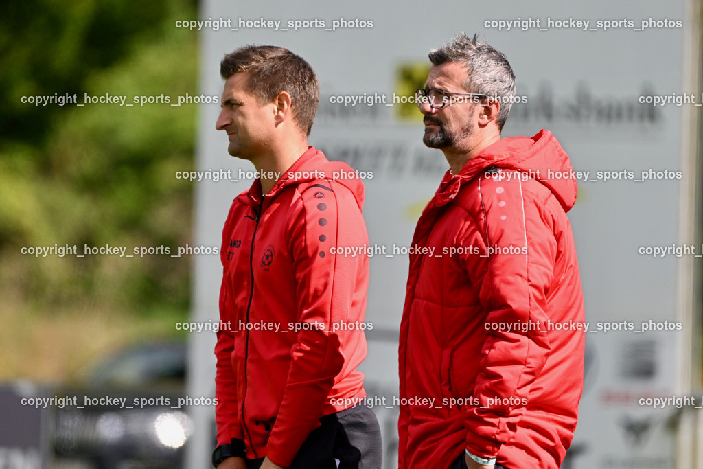 SV Rothentuhurn vs. URC Thal Assling | Headcoach SV Rothenthurn Hannes Truskaller, Asisstentcoach SV Rothenthurn Andreas Dominikus Daxer, SV Rothentuhurn vs. URC Thal Assling, SV Rothentuhurn vs. URC Thal Assling am 15.09.2024 in Rothenthurn (Sportplatz Rothenthurn), Austria, (Photo by Bernd Stefan)