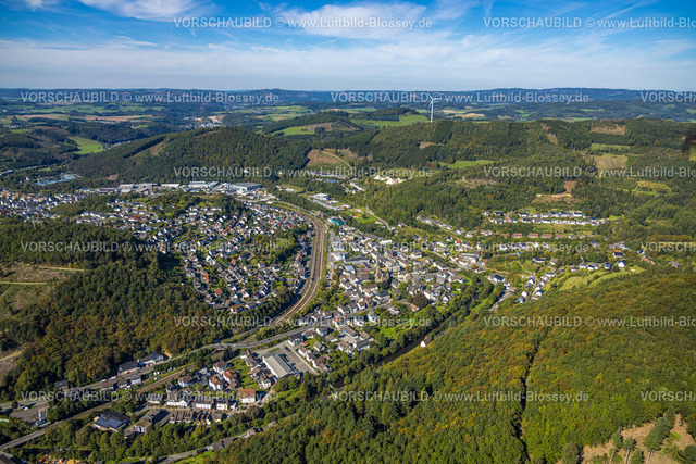 Lennestadt230910462Meggen | Luftbild, Ortsansicht Ortsteil Meggen, Lennestadt, Sauerland, Nordrhein-Westfalen, Deutschland
