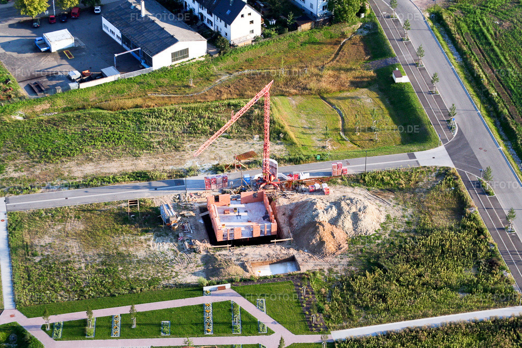 Luftbild: Neubaugebiet Am Höhenweg in Kandel im Bundesland Rheinland-Pfalz in Deutschland. Foto: IMG_7416.jpg vom 25.08.2007 durch Werner Riehm/FLY-FOTO.de